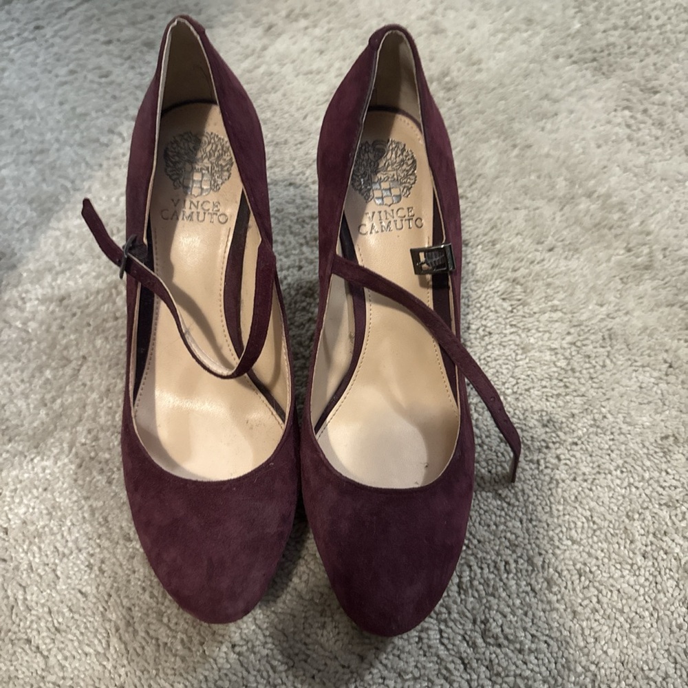 Vince Camuto Purple Heels Mary Jane Style